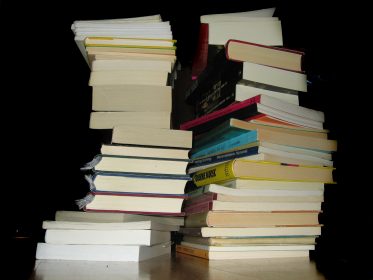 Stack of Books at Book Nook Stronsay